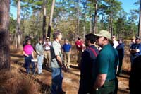 SEFEP staff hosts interagency Prescribed Fire Training Center class tour of an old-growth longleaf pine forest managed with fire